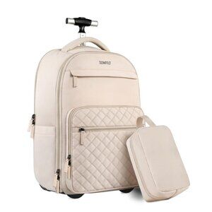 ZOMFELT Rolling Backpack for Women with Wheels 17 Inch Laptop Air Travel NWOT